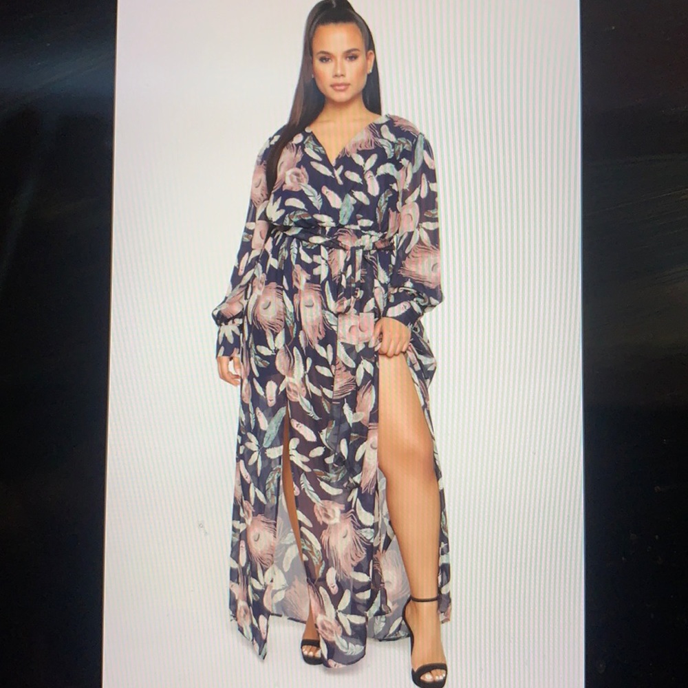 Long sleeve, flowy maxi dress